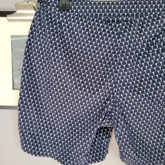 Orlebar Brown Navy and White Paterned Bulldog Swim Shorts - Picture 5 of 13